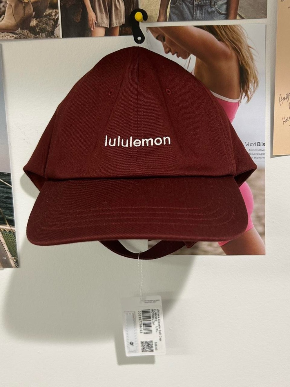 NWT Lululemon L/XL Unisex Hat Maroon Logo Baseball Cap
